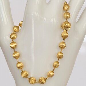 Marco Bicego Africa 18K YG Beaded Bracelet, 7.5", 22 Beads, Rare Longer Version